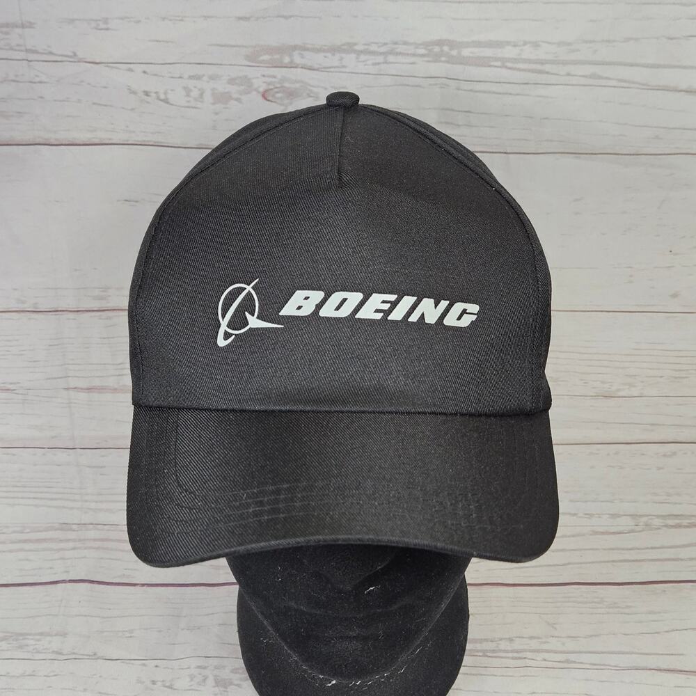 Boeing VULCAN V410 Baseball Cap Men's Adjustable Snapback Black White Logo